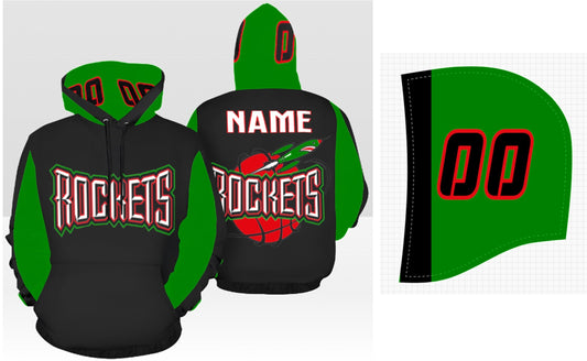 Rockets Silky Hoodie (Add Player's name and number)