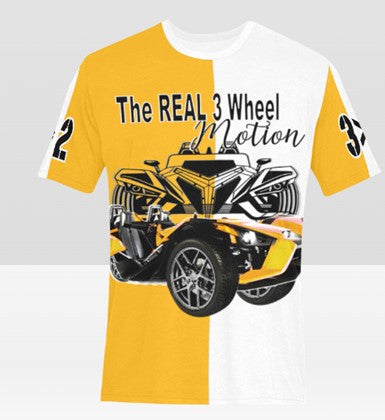 3>2 Customizable Slingshot Tee Wht - Enter your custom bike color for the bike image, right side and sleeves.