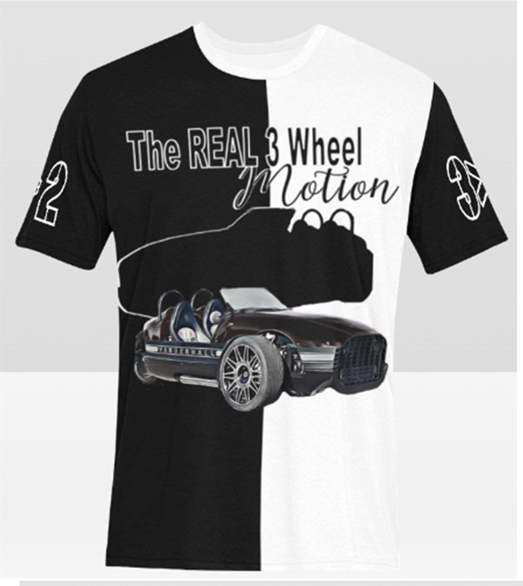 3>2 Customizable Vanderhall Tee Wht - Enter your custom bike color for the bike image, right side and sleeves.