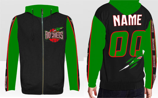 Rockets Zippered Hoodie (Add Player's Name and number)