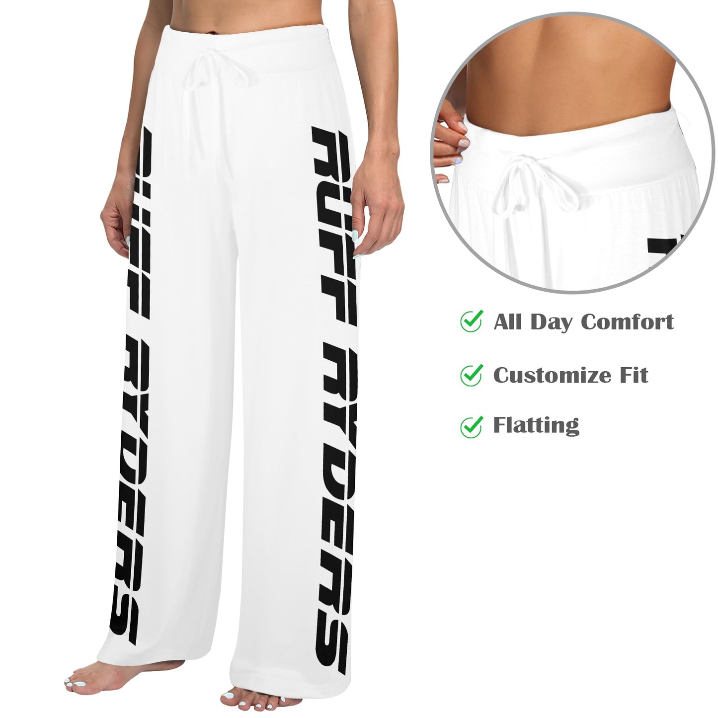 RR Wide Leg Pants Wht - Crop top sold separately.