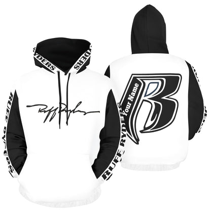 RR Silky Hoodie Wht/Blk