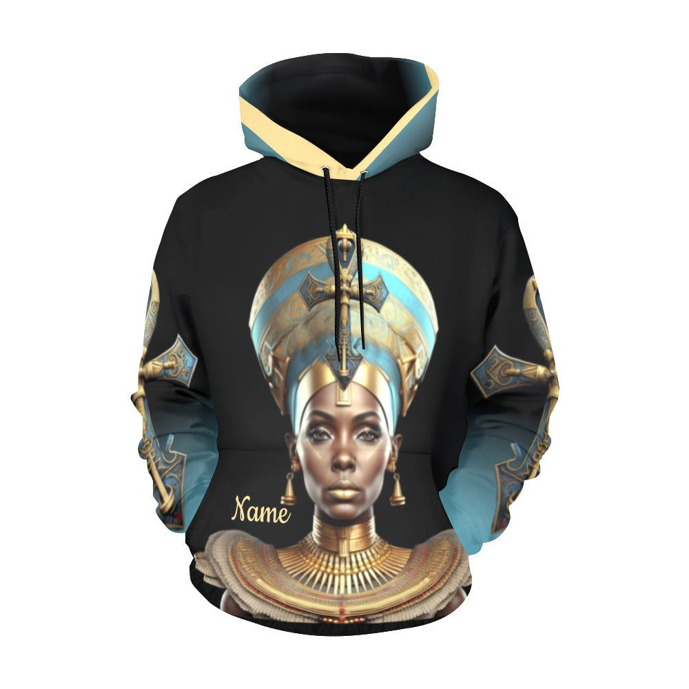 Nubian Queen All Over Print Hoodie 2 (Add your name)