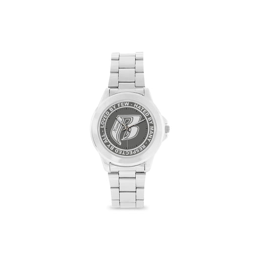 RR Unisex Stainless Steel Watch Grey - Add your name.