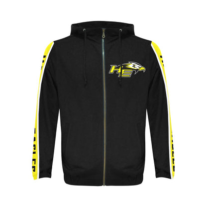 HYA Eagles Zippered Hoodie Blk