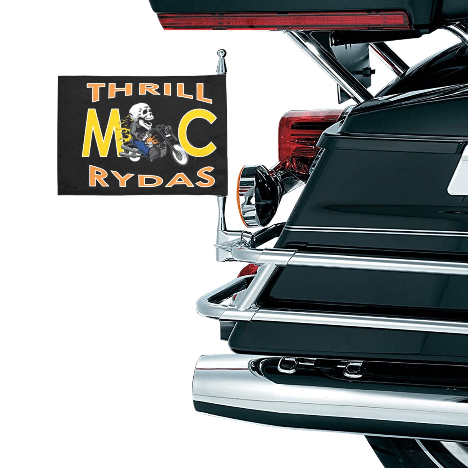 THRILL RYDAS Motorcycle Flag (Twin Sides) – Custom Made Revolution Apparel