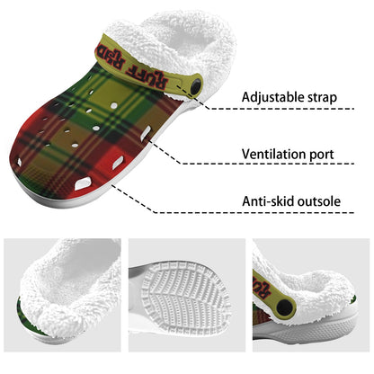 RR Christmas Fleece Lined Foam Clogs - Grinch Wht