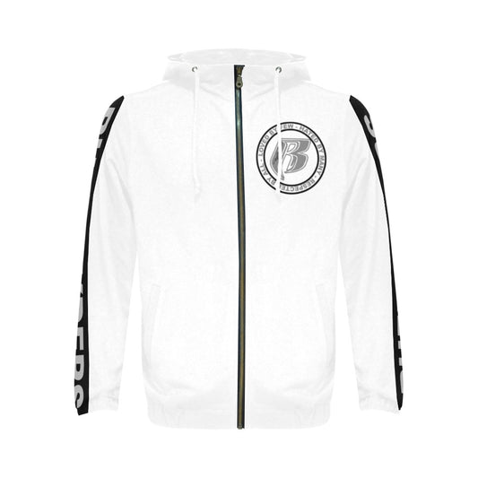 RR Zippered Hoodie Wht