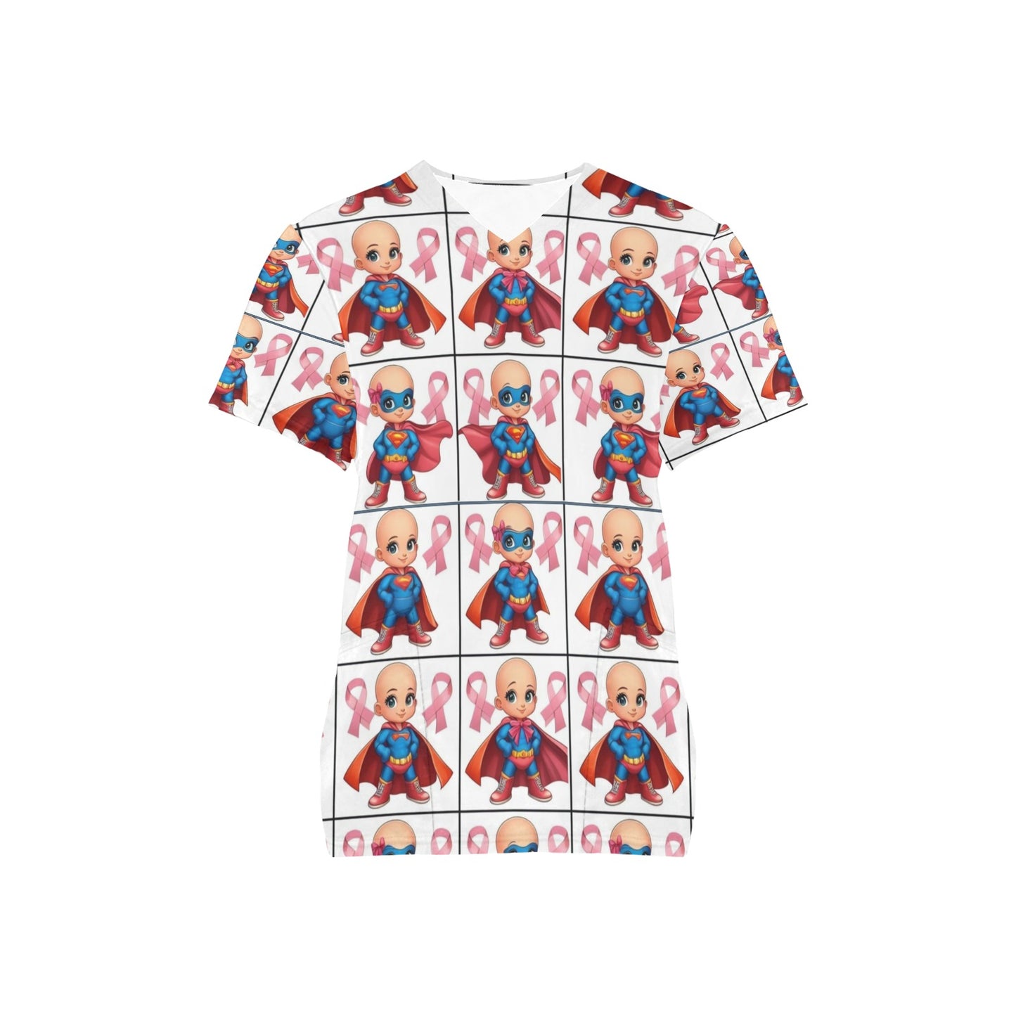 Ladies Scrub Top - Surviving Cancer