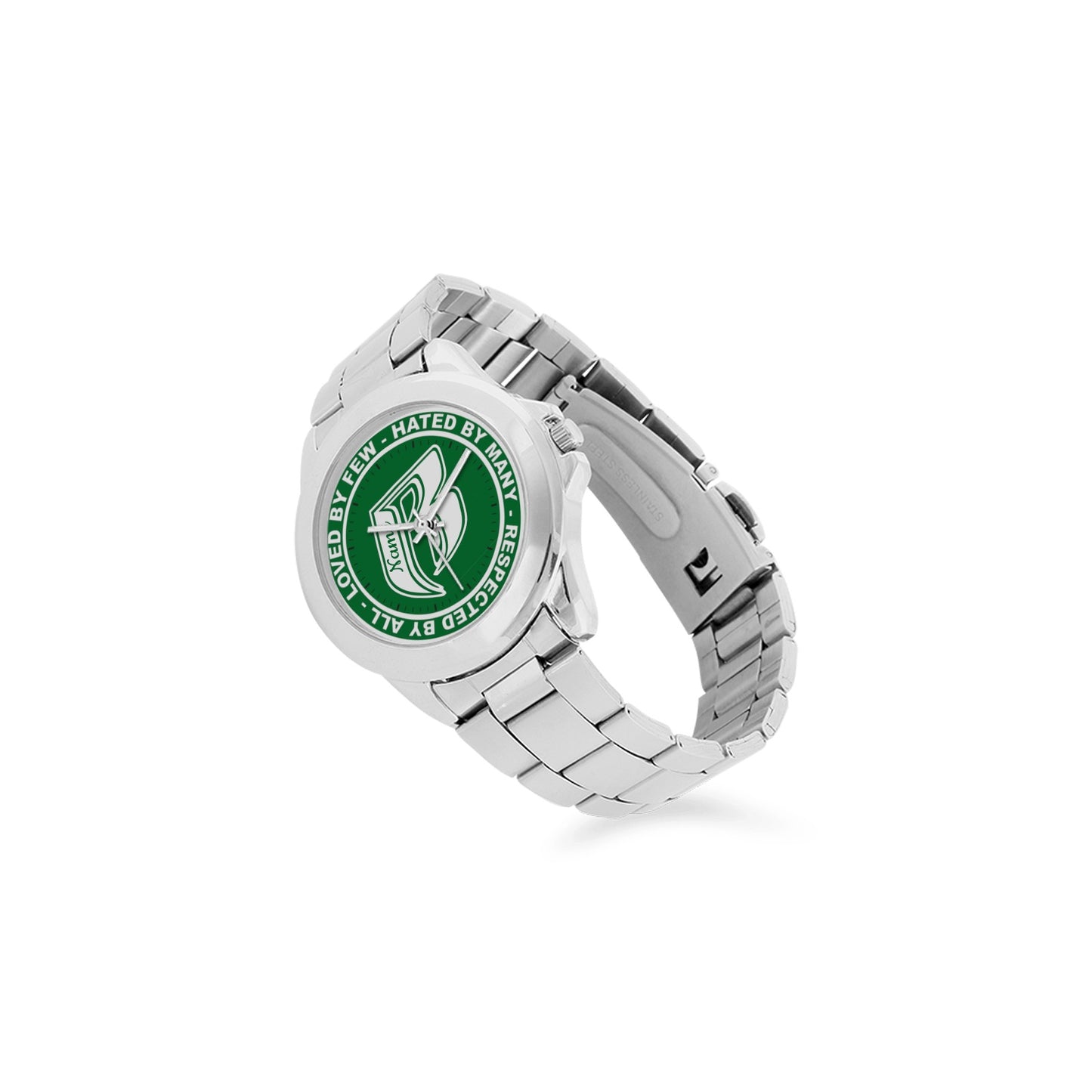 RR Unisex Stainless Steel Watch Forest Green - Add your name.