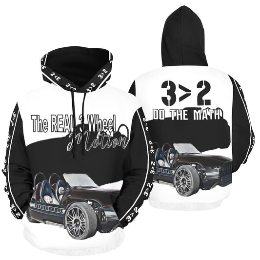 3>2 Customizable Vanderhall Pullover Hoodie Wht - Enter your custom bike color for the bike image, sleeves and hood.