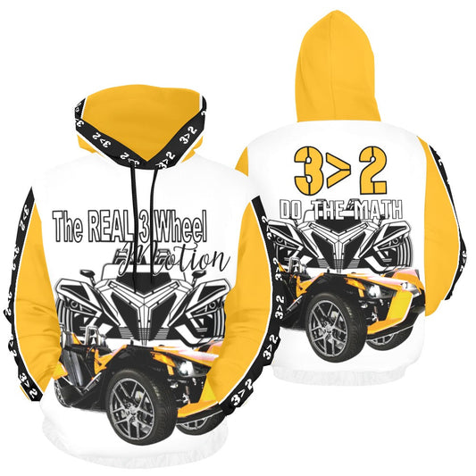 3>2 Customizable Slingshot Pullover Hoodie Wht - Enter your custom bike color for the bike image, sleeves and hood.